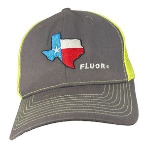 Fluor Gray and Yellow Texas Cap